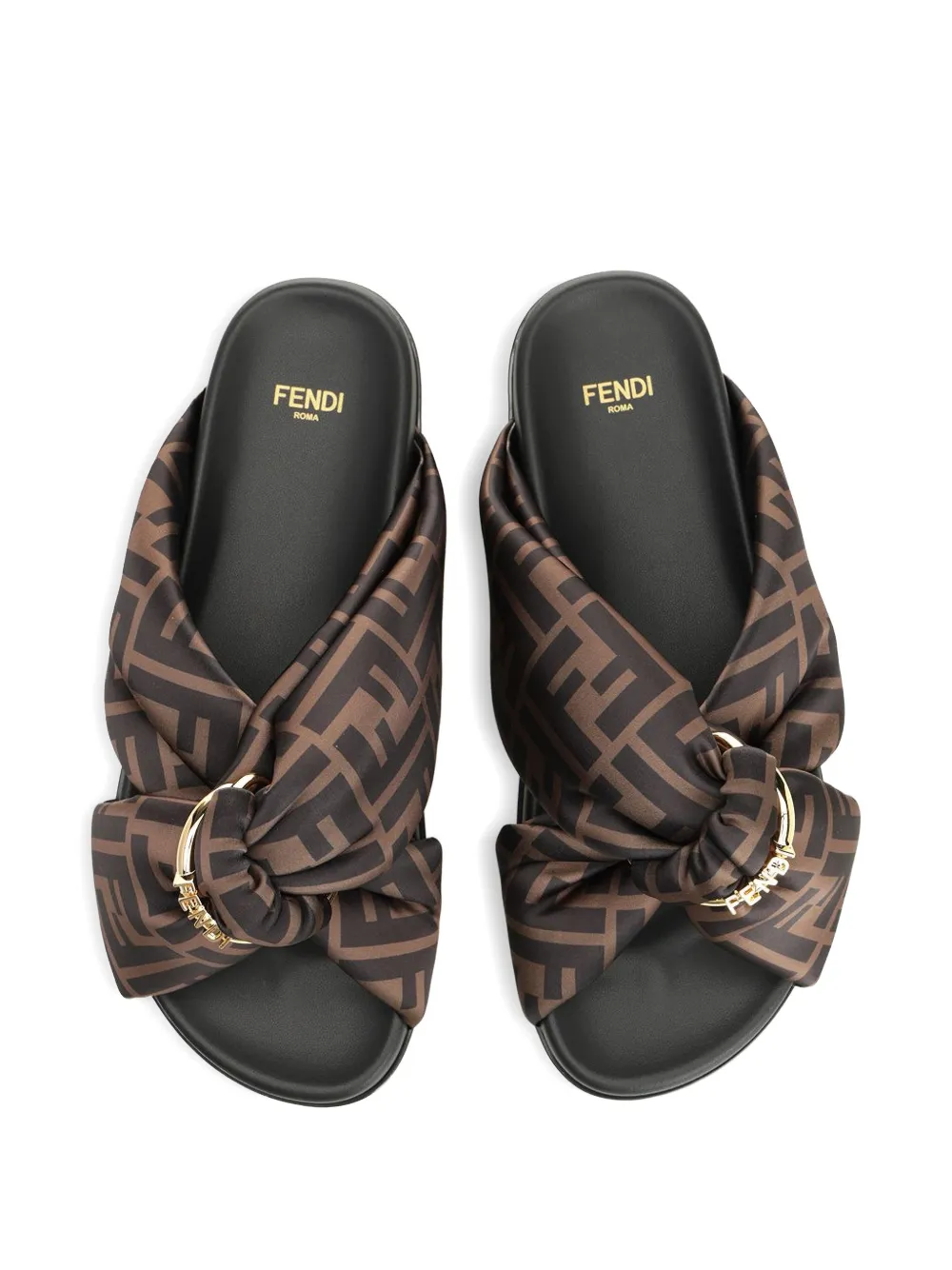 FENDI FF motif D-ring slides Bruin