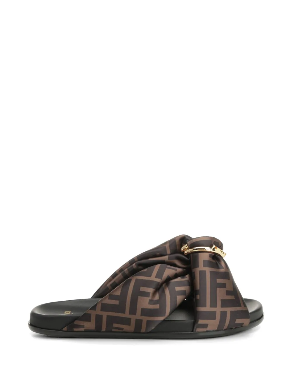 FENDI FF motif D-ring slides - Marrone