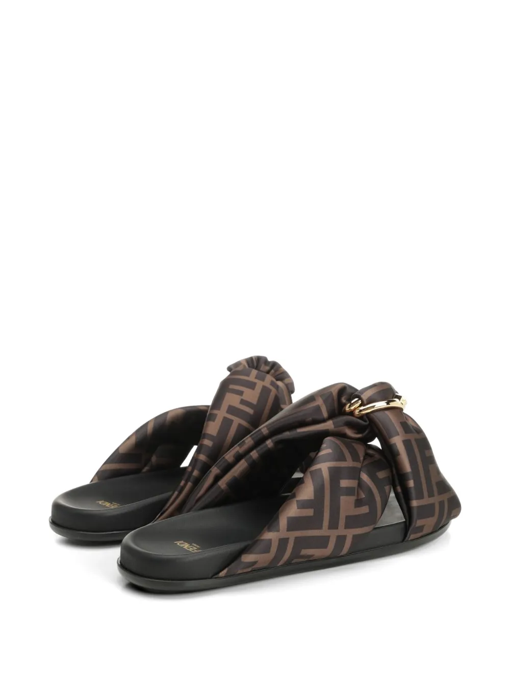 FENDI FF motif D-ring slides Bruin