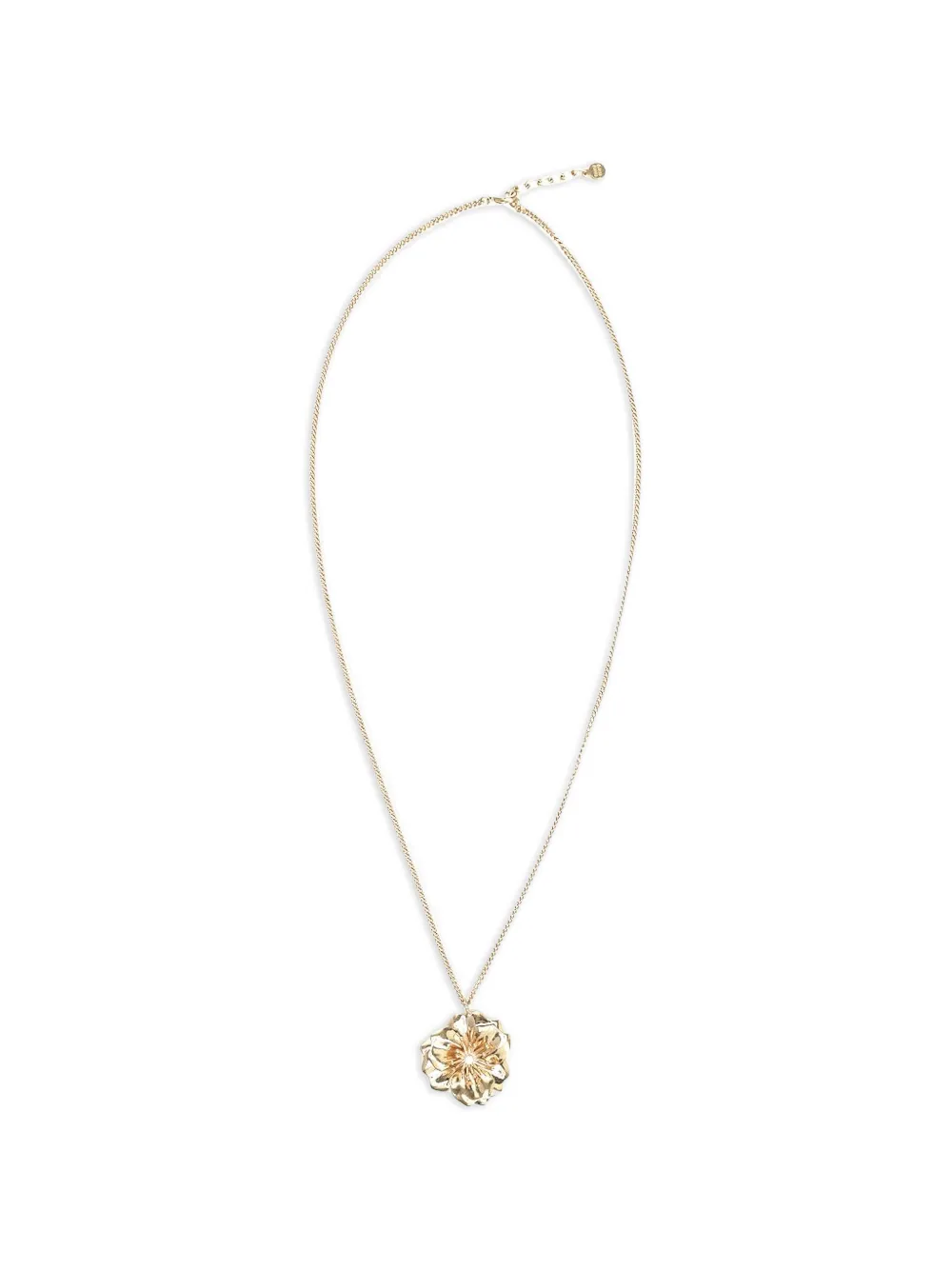 Miu Miu flower-pendant cable-chain necklace - Oro
