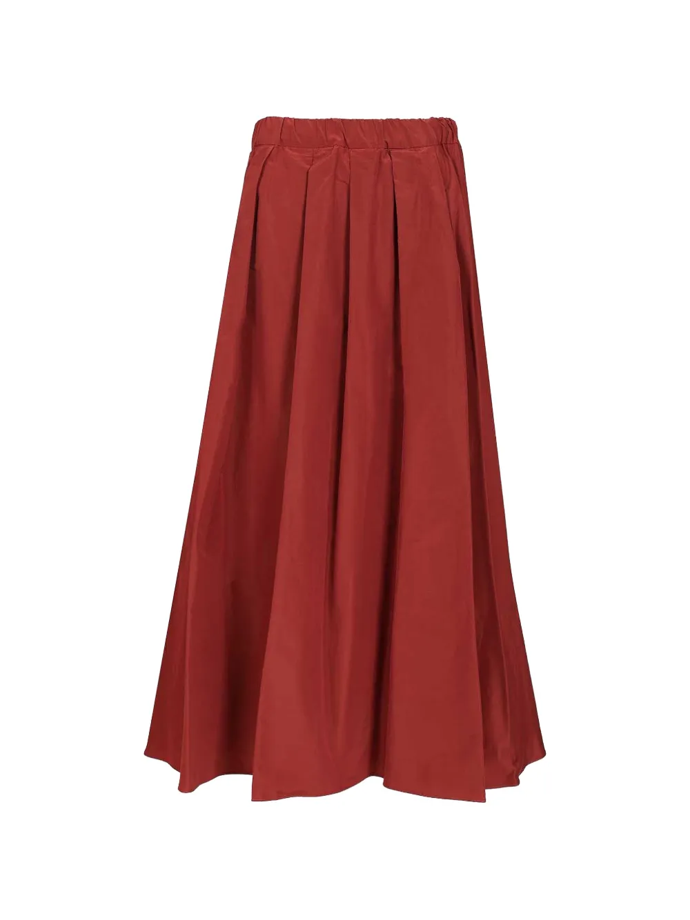 Weekend Max Mara pleated taffeta midi skirt - Rot