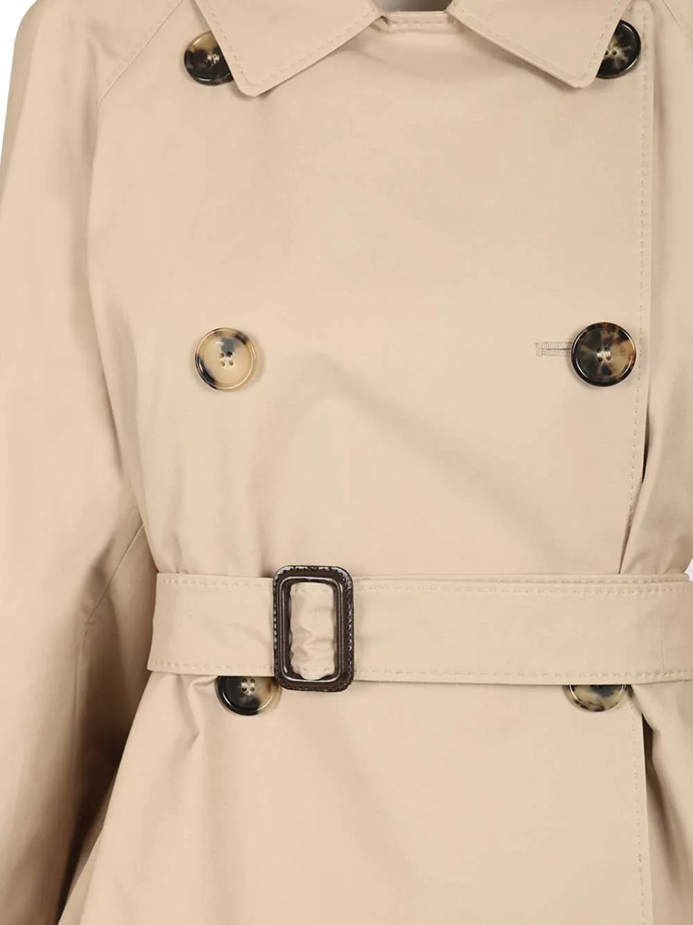 Max Mara Trenchcoat met dubbele rij knopen Beige