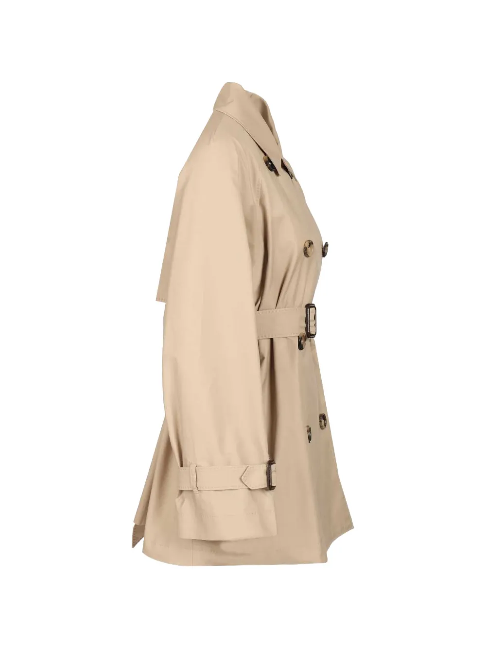 Max Mara Trenchcoat met dubbele rij knopen Beige