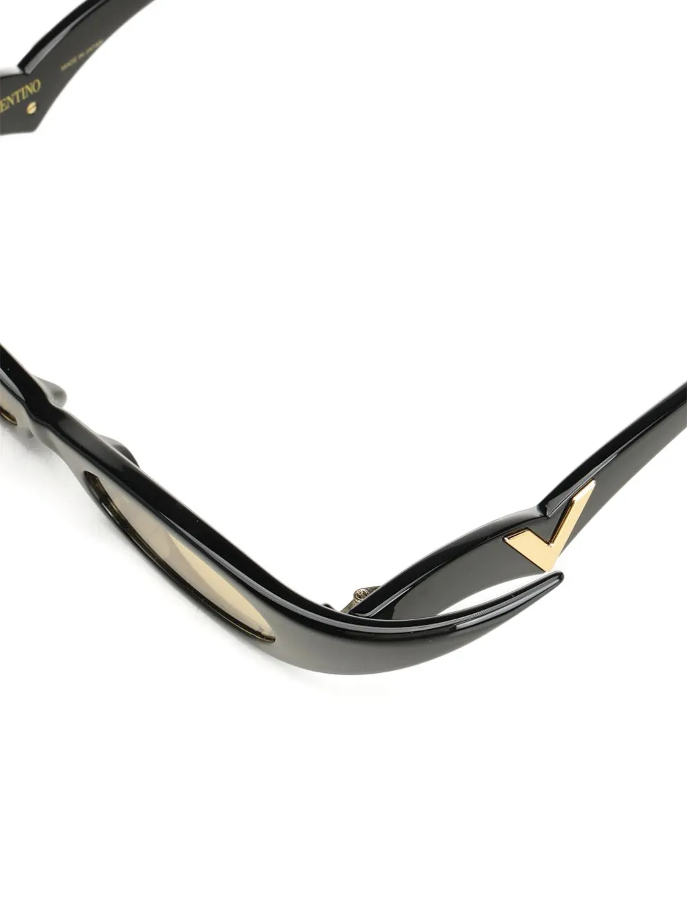 VALENTINO GARAVANI EYEWEAR Zonnebril met geometrisch montuur Zwart