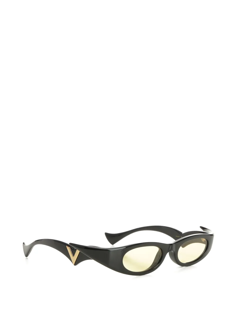 VALENTINO GARAVANI EYEWEAR Zonnebril met geometrisch montuur Zwart