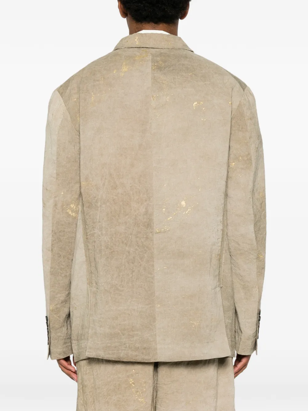 Ziggy Chen Blazer met gekerfde revers Groen