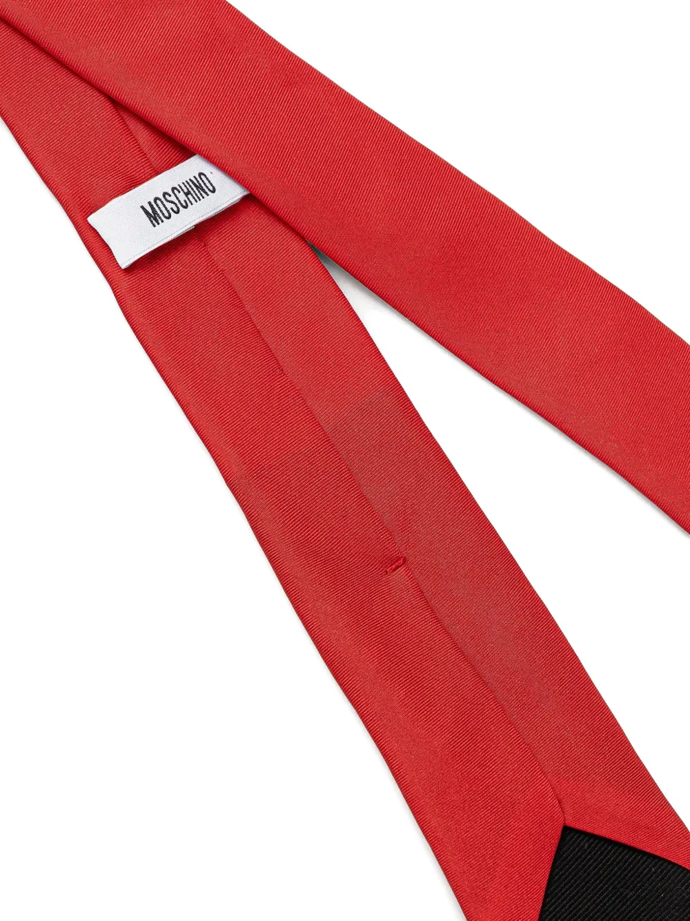 Moschino cow-motif logo-print tie Rood