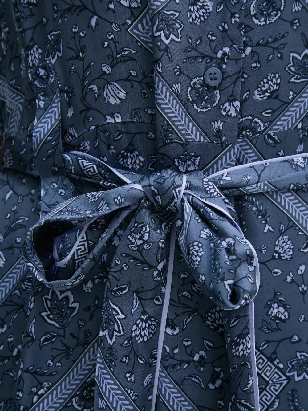 Mos Mosh Lisha Boarda maxi-jurk met bloemenprint en ceintuur Blauw
