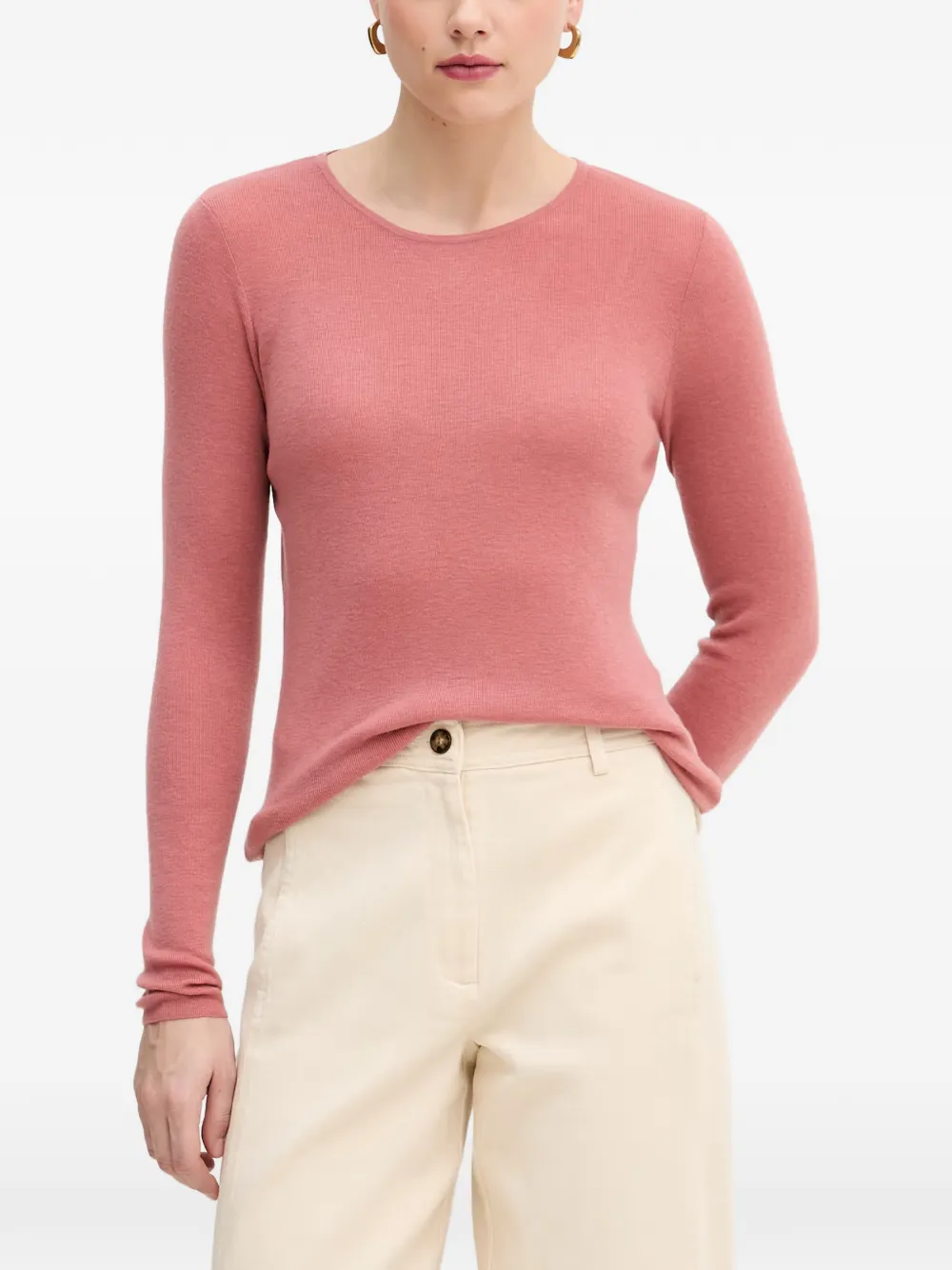 Mos Mosh Bouch fine-knit long-sleeve top