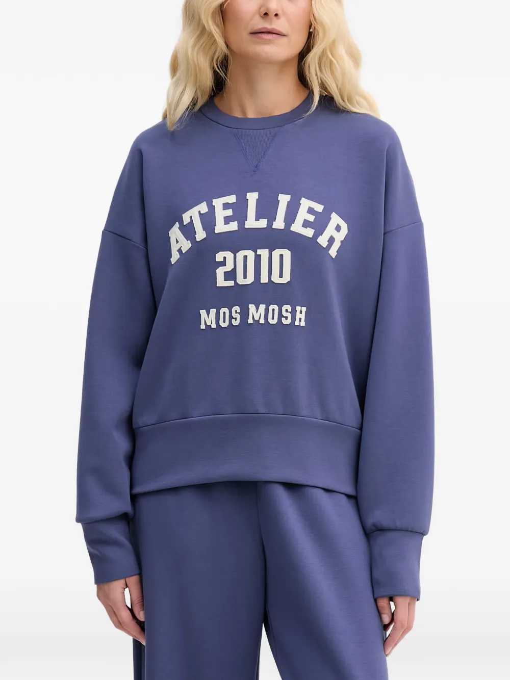 Mos Mosh Nima logo-print drop-shoulder sweatshirt