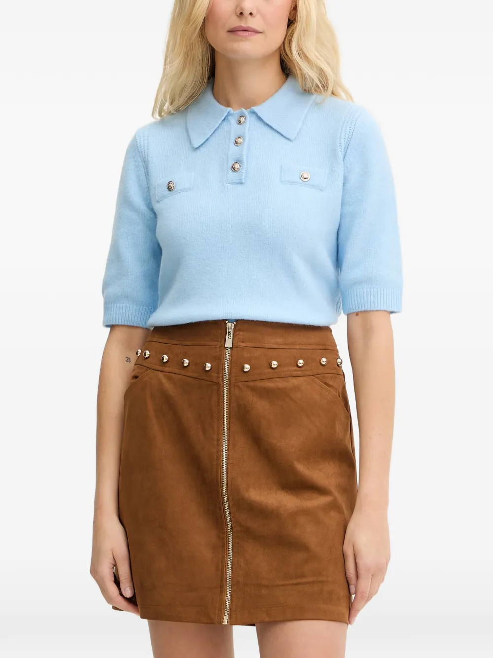 Morgan Msofi Short-sleeve Polo-shirt In Blau
