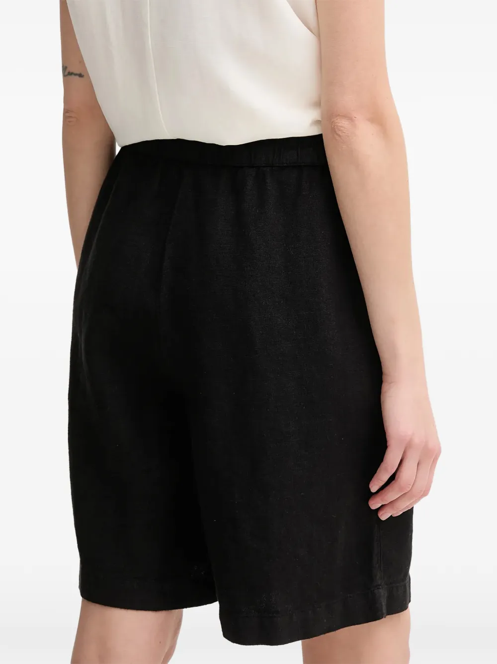Mos Mosh MMEmmie elastische linnen shorts Zwart