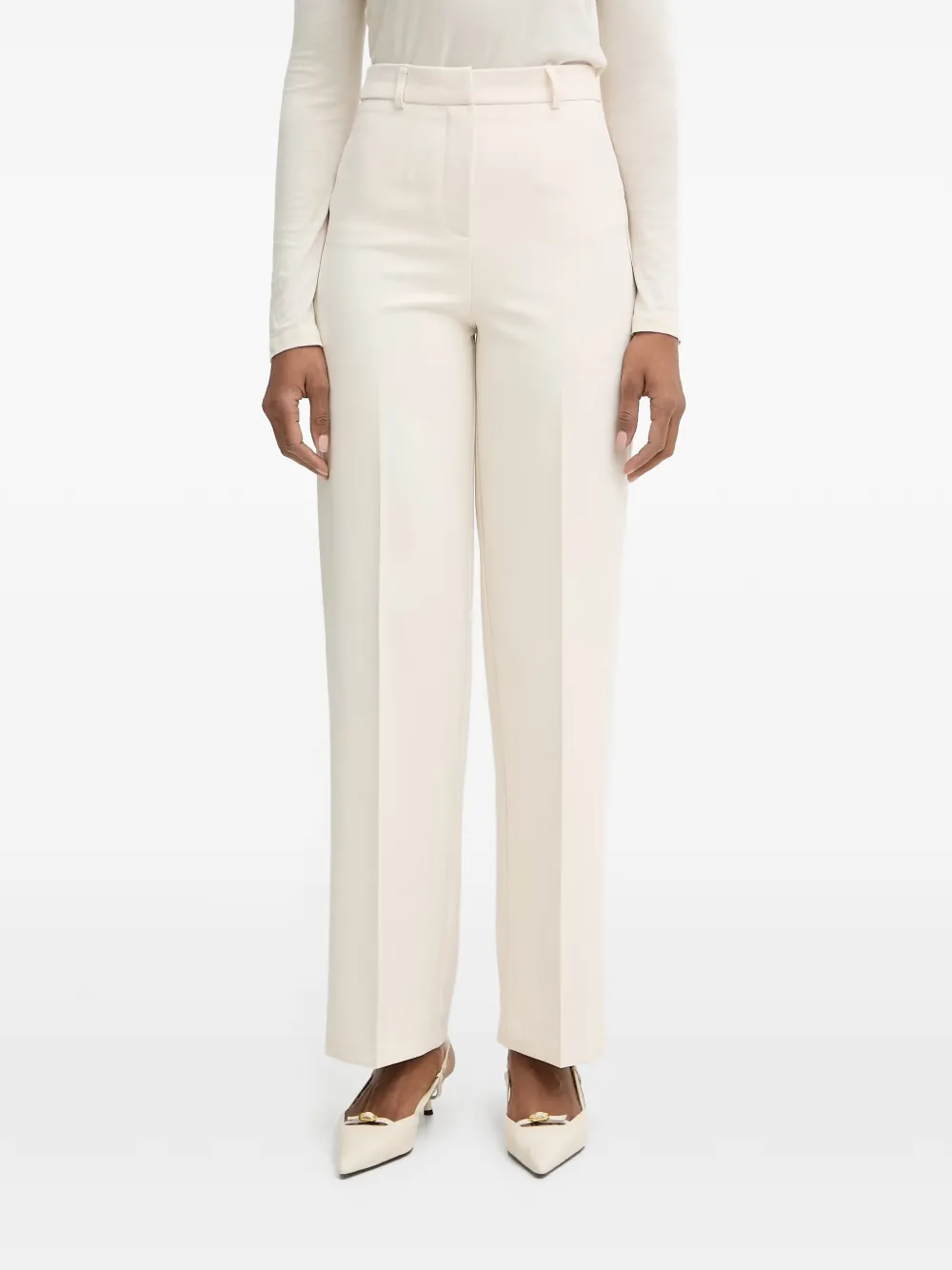 Morgan Poya.F pressed-crease straight-leg trousers