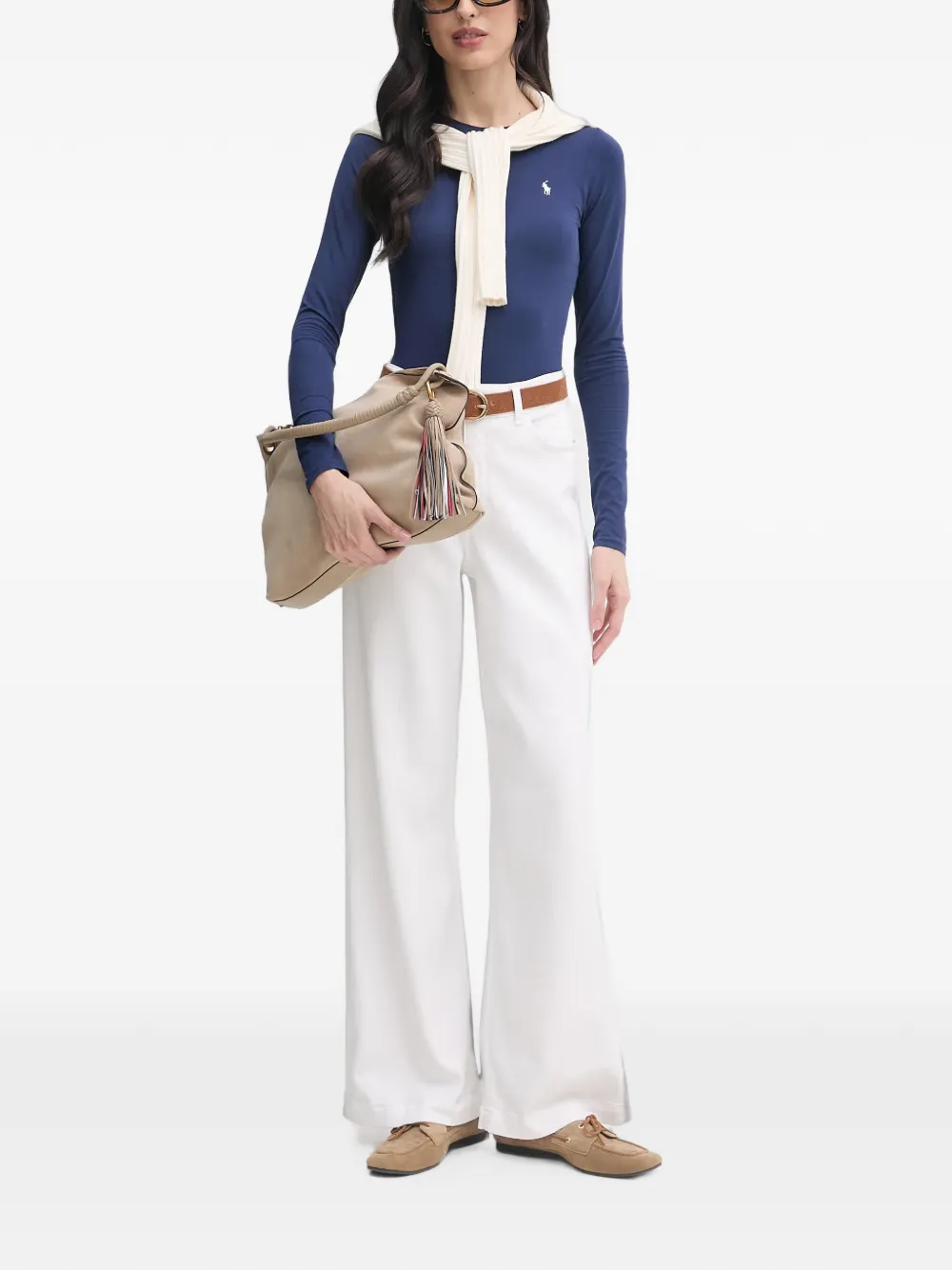 Mos Mosh Dara wide-leg jeans Wit