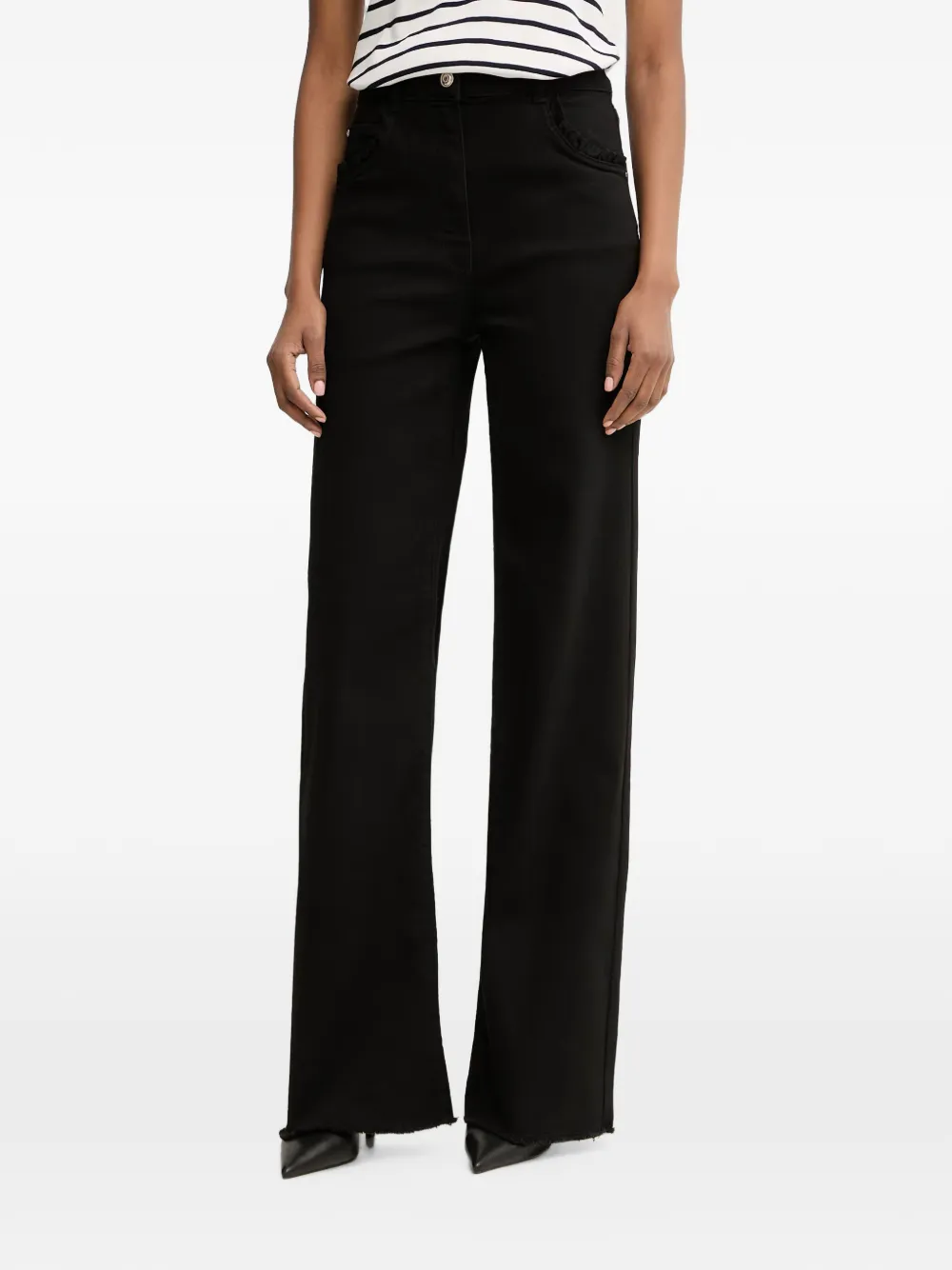 Morgan high-waist wide-leg jeans - Nero