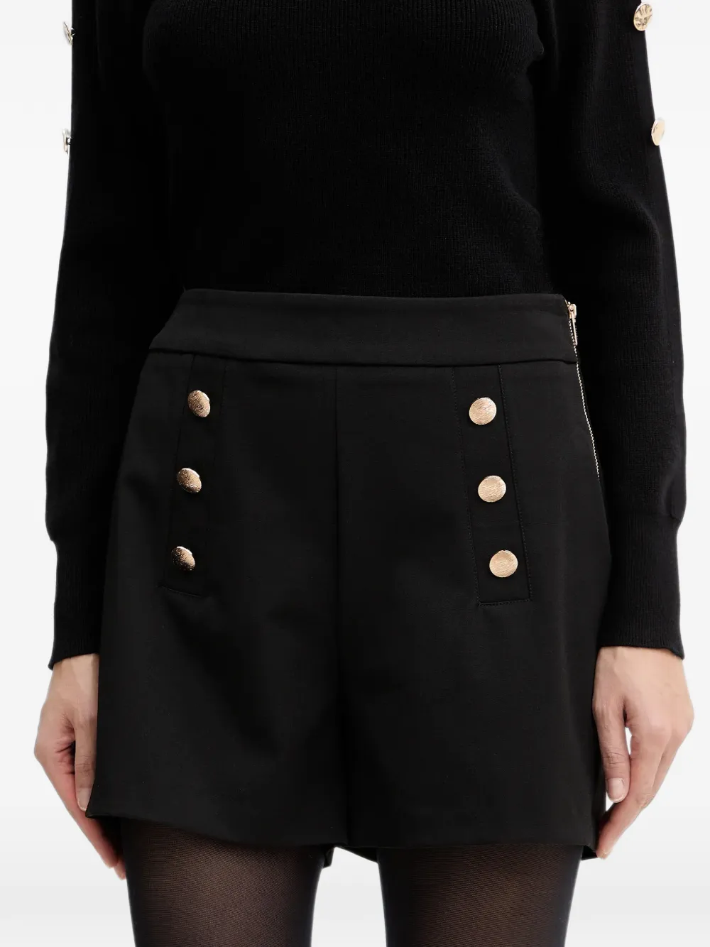 Morgan button-detail tailored shorts