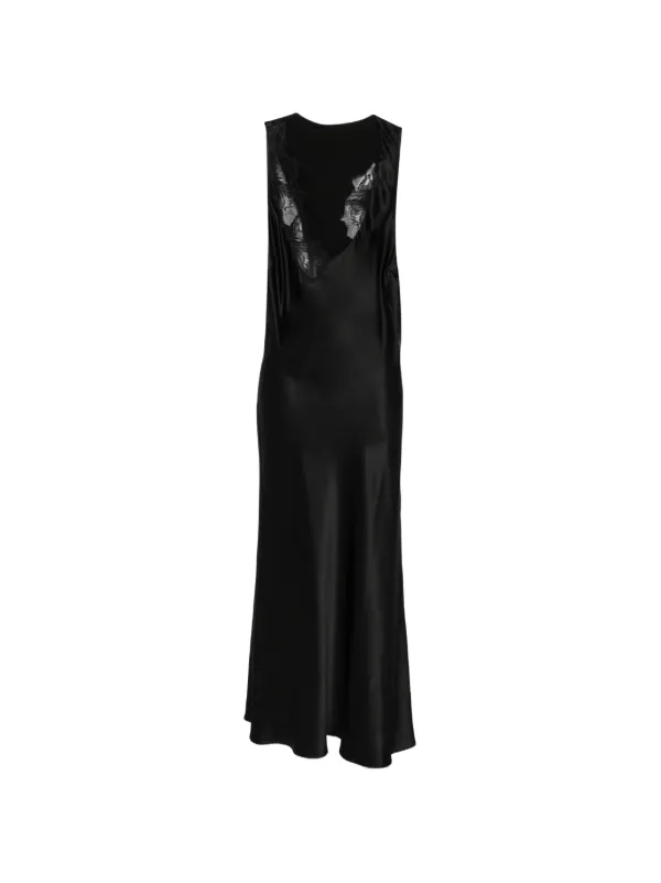 racerback silk dress Dessa White Satin Racer Detail Maxi Dress