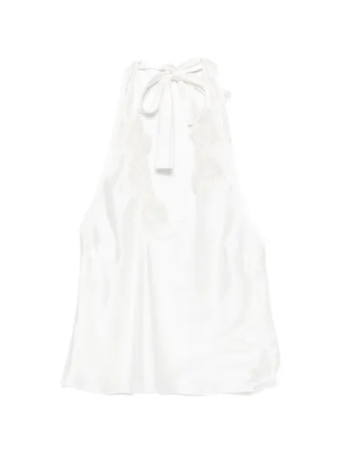 SIR. Montparnasse lace-trim halterneck top