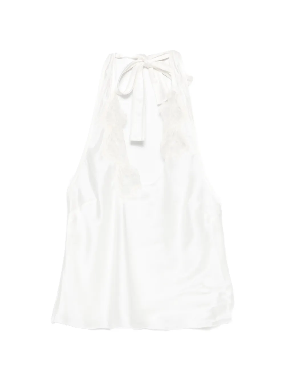 SIR. Montparnasse lace-trim halterneck top - Toni neutri