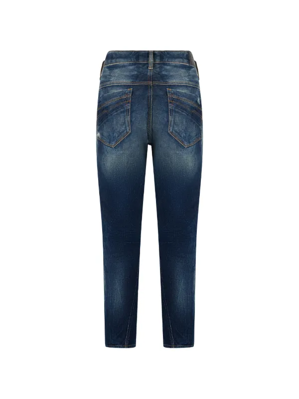 Diesel ウォッシュド ダメージジーンズ | ブルー | FARFETCH JP