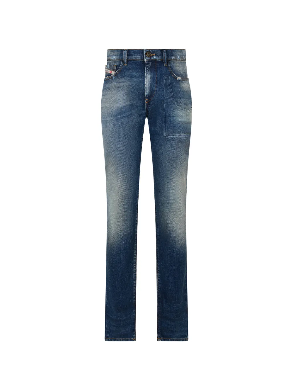 Diesel straight-leg faded-effect jeans - Blu