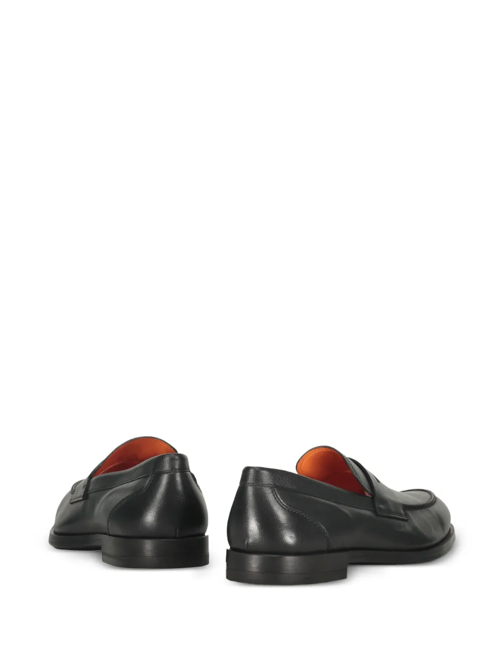 Santoni leather loafers Zwart