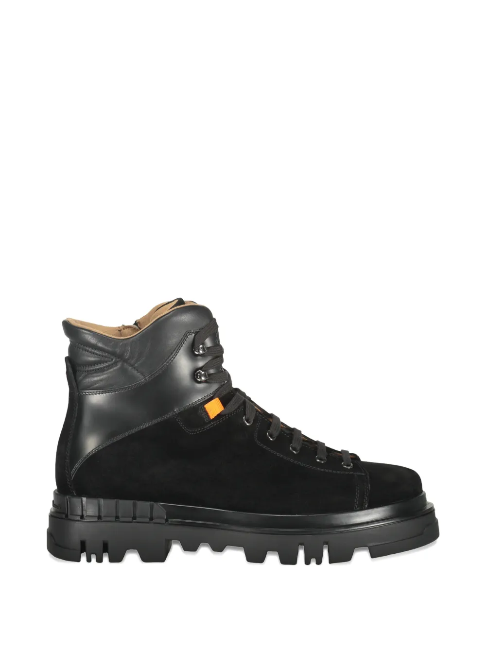 Santoni lace-up leather boots - Schwarz