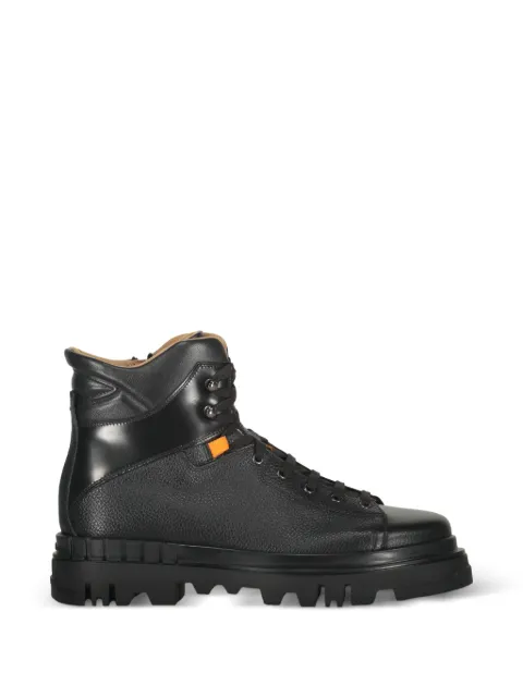 Santoni lace-up panelled boots