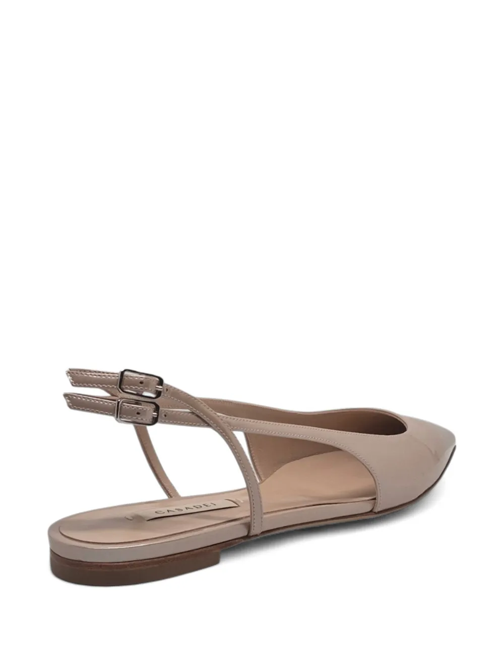Casadei Slingback ballerina's met puntige neus Beige