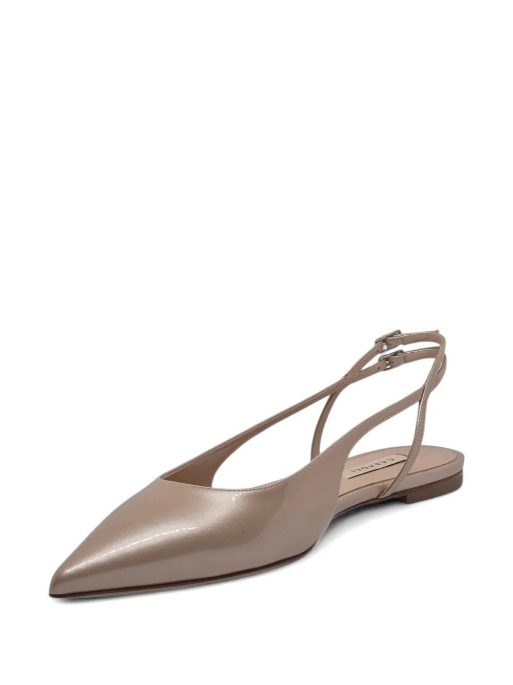 Casadei Slingback ballerina's met puntige neus Beige