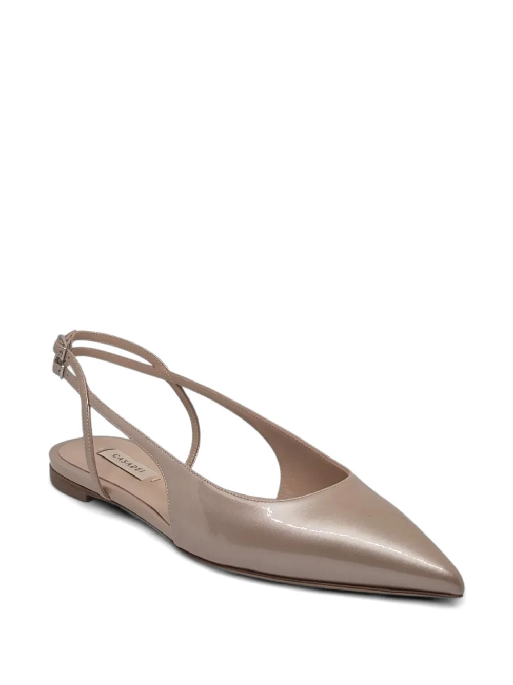 Casadei Slingback ballerina's met puntige neus Beige