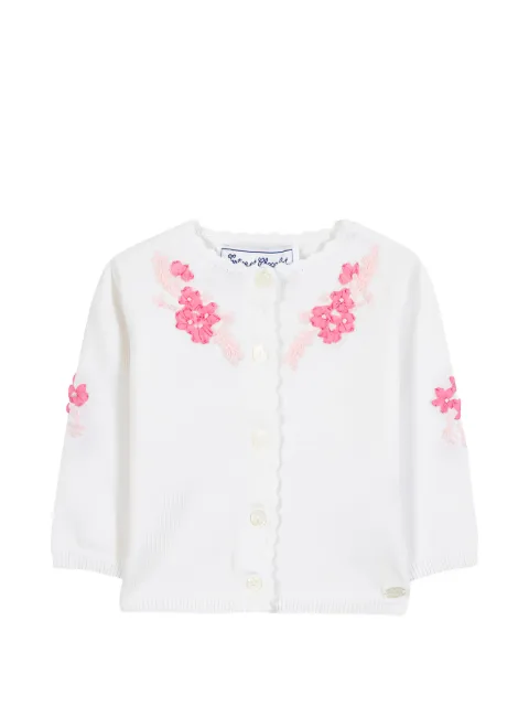 Tartine Et Chocolat floral-embroidered cardigan