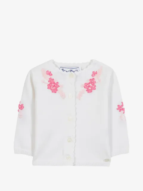 Tartine Et Chocolat floral-embroidered cardigan