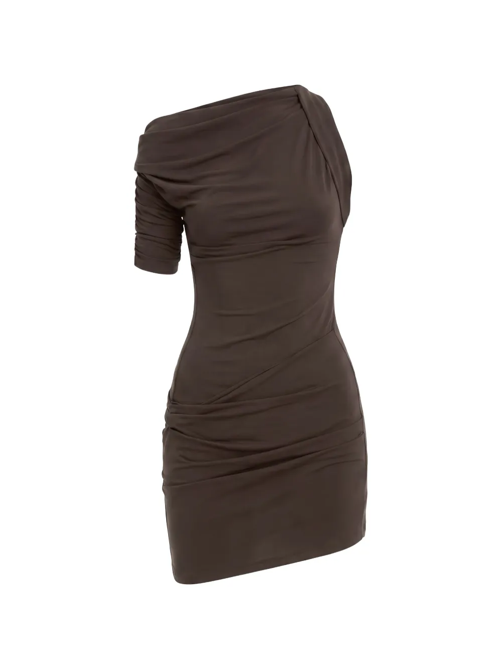 Jacquemus drapeado draped dress - Brown