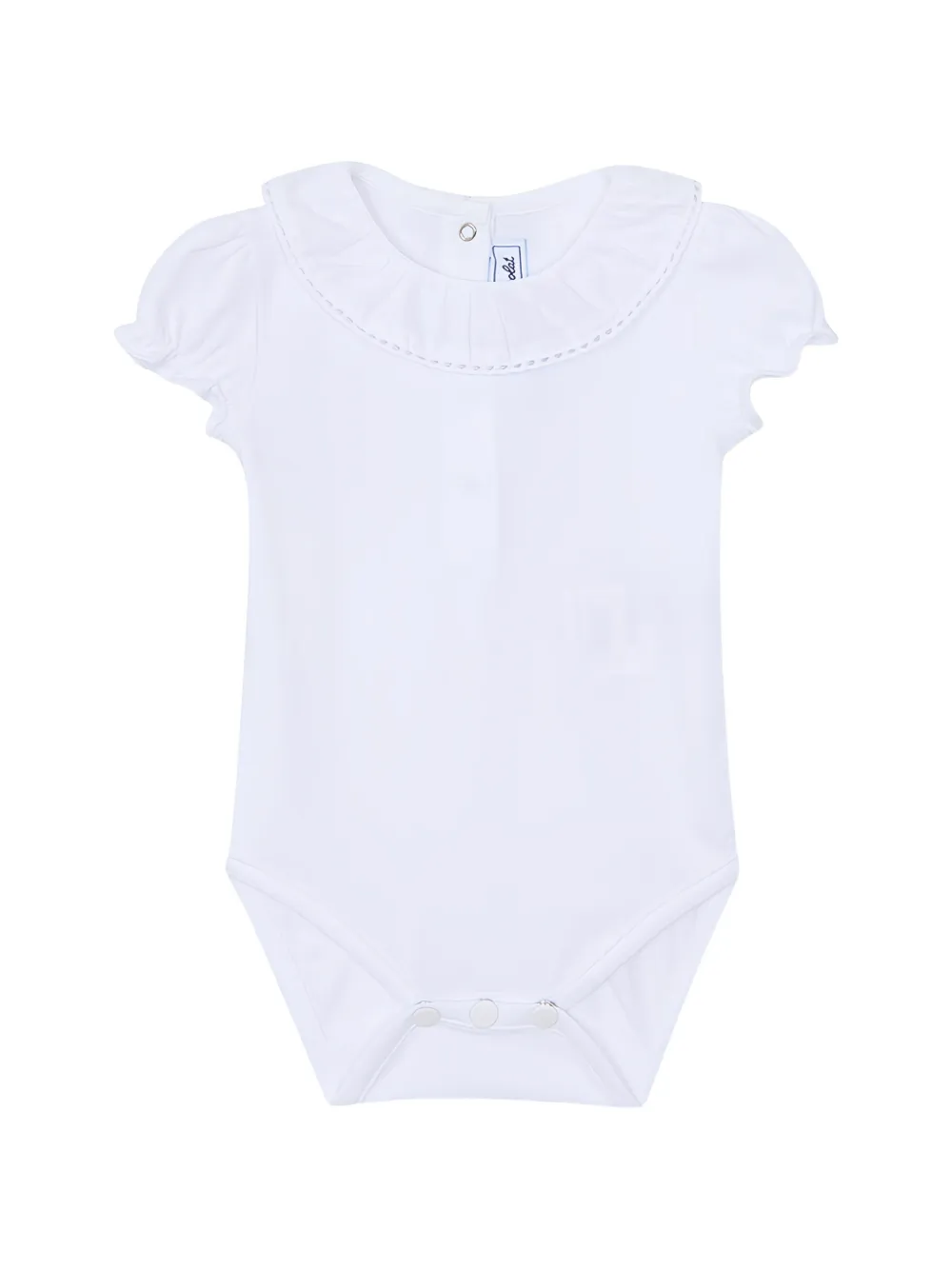 Tartine Et Chocolat ruffled-collar puff-sleeve bodysuit - Weiß