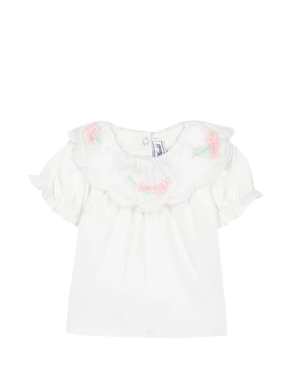 Tartine Et Chocolat embroidered scalloped-collar top - Bianco