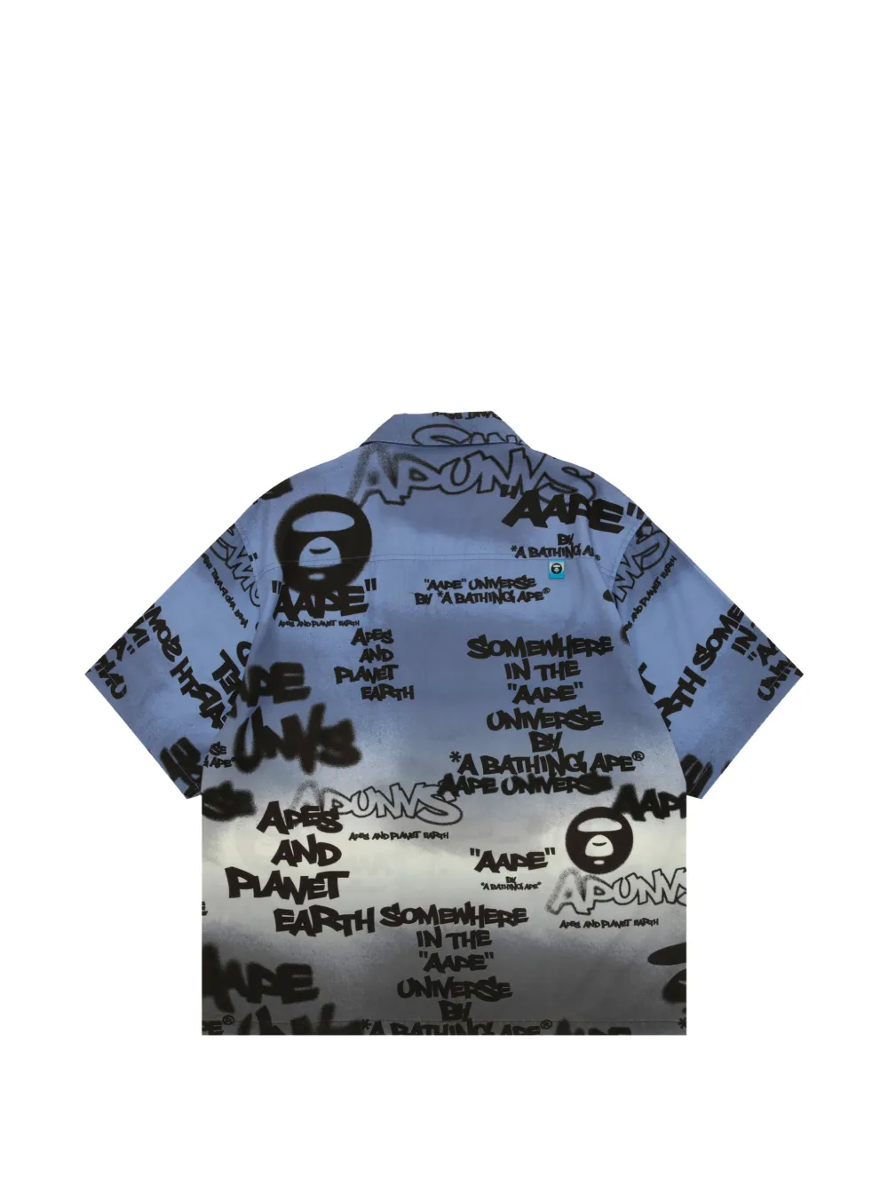 AAPE BY *A BATHING APE Aapeunvs overhemd met graffiti-print Grijs