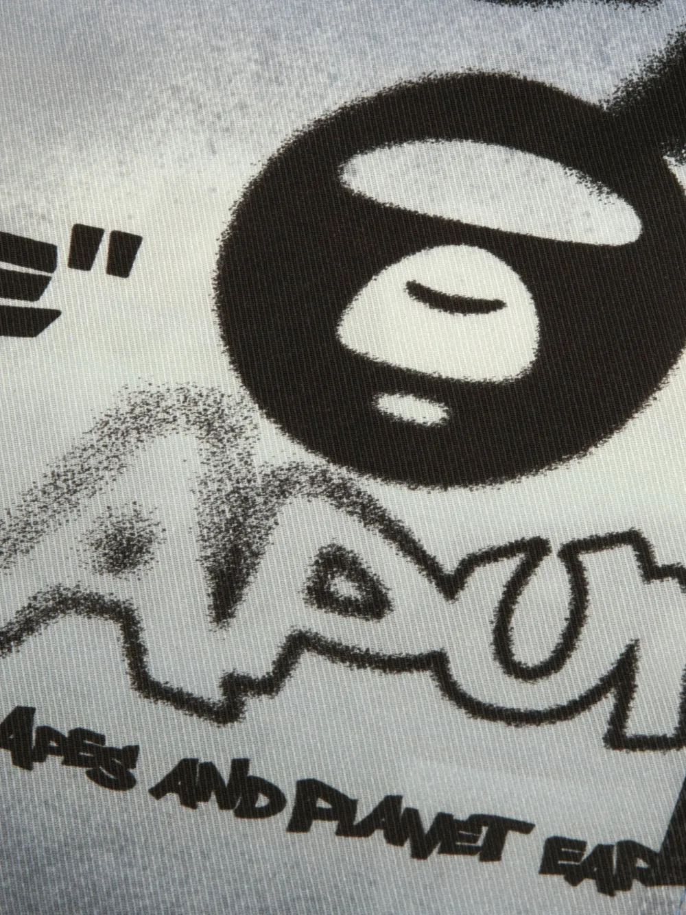 AAPE BY *A BATHING APE Aapeunvs overhemd met graffiti-print Grijs