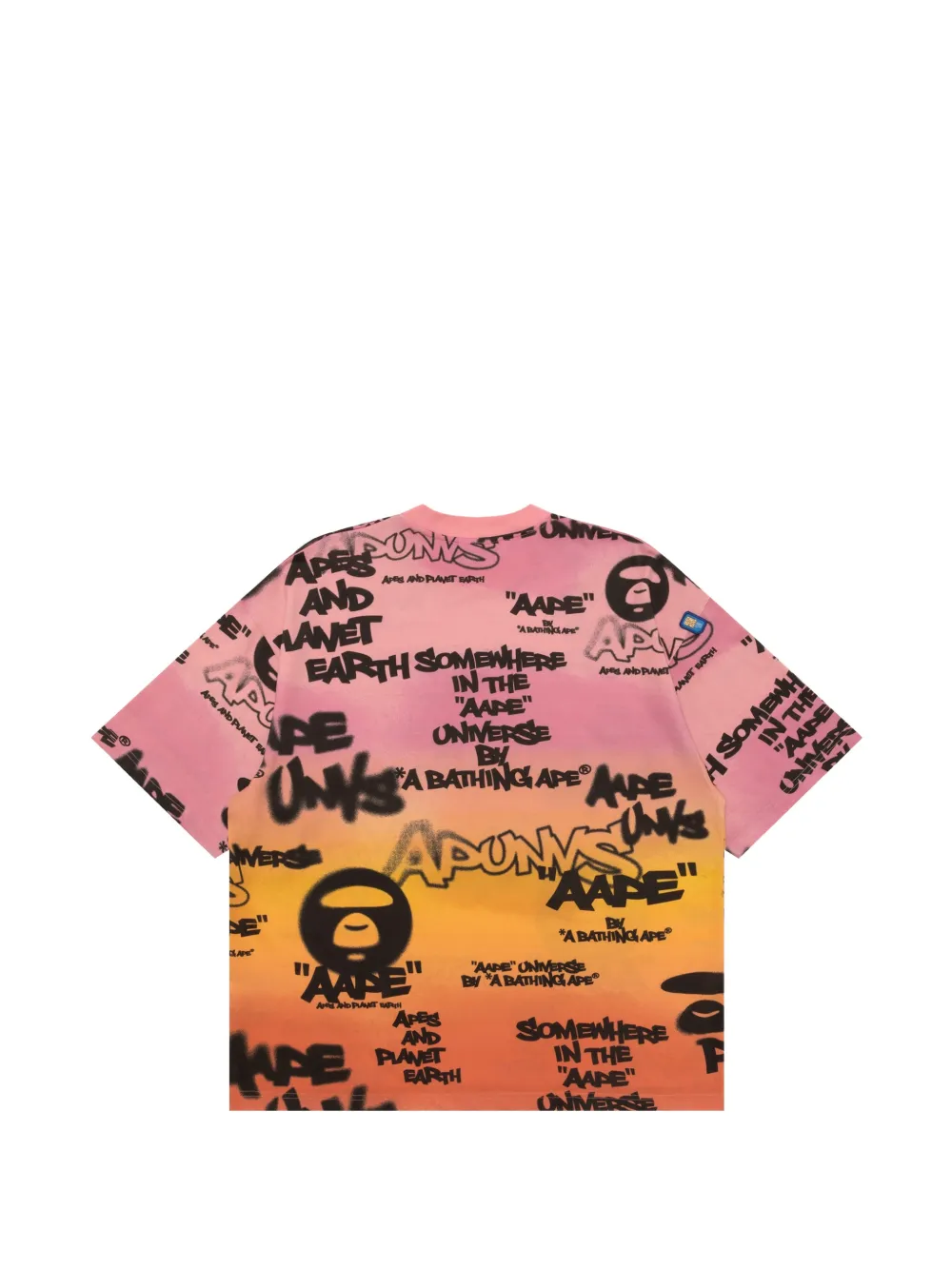 AAPE BY *A BATHING APE® graffiti-print T-shirt | Pink | FARFETCH