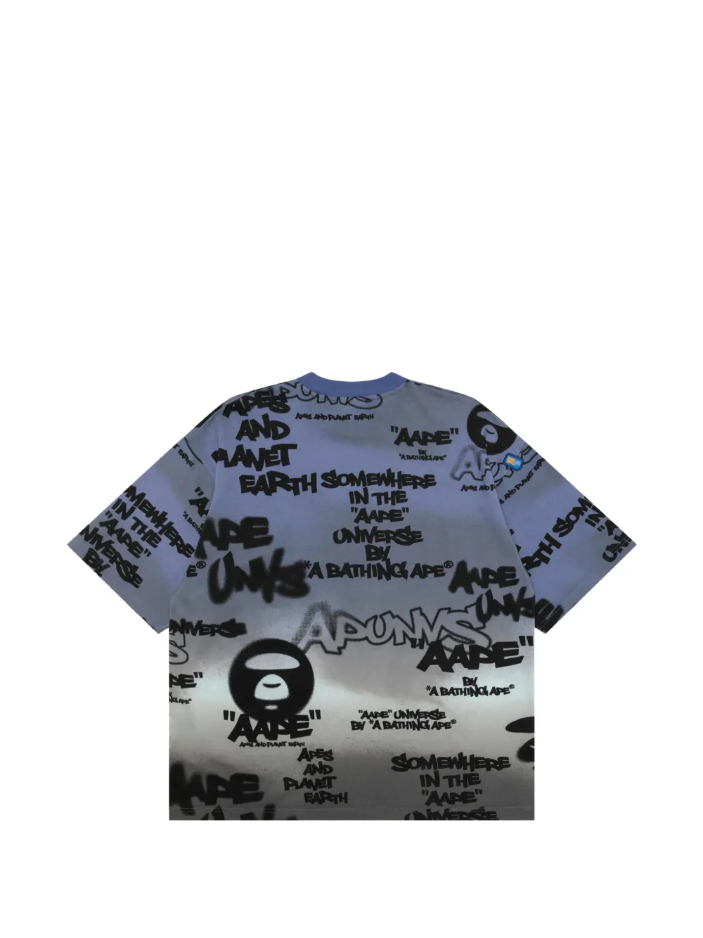 AAPE BY *A BATHING APE T-shirt met graffiti-print Grijs