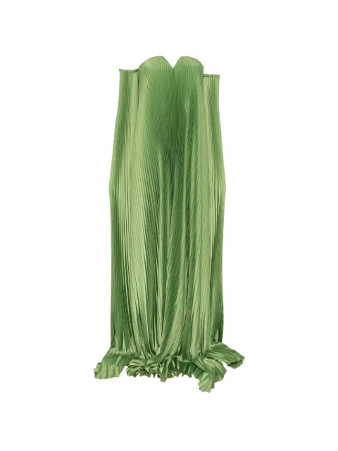 L'IDÉE pleated off-shoulder maxi dress 