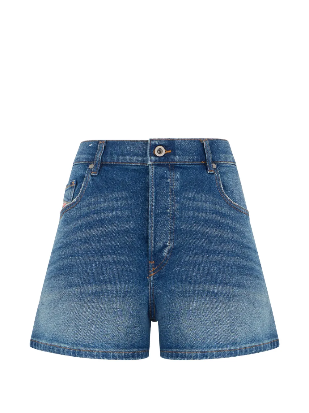 Diesel distressed high-waisted shorts - Blue