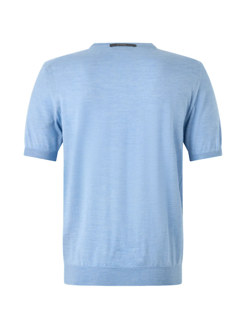 Fedeli short-sleeve fine-knit sweater Blauw