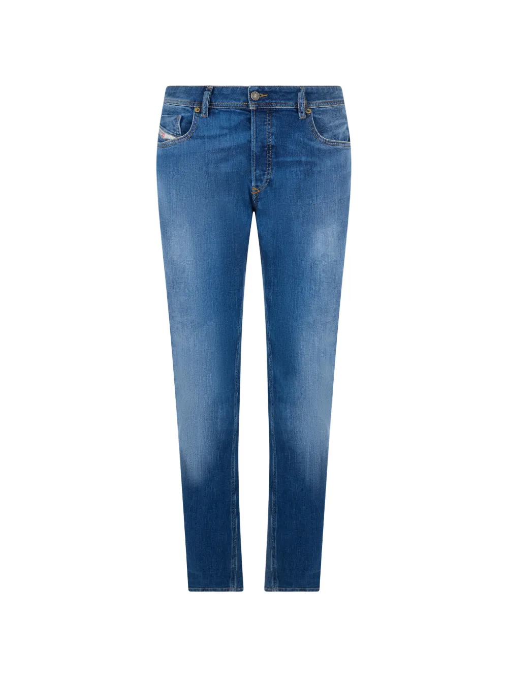Diesel faded-effect straight-cut jeans - Blu