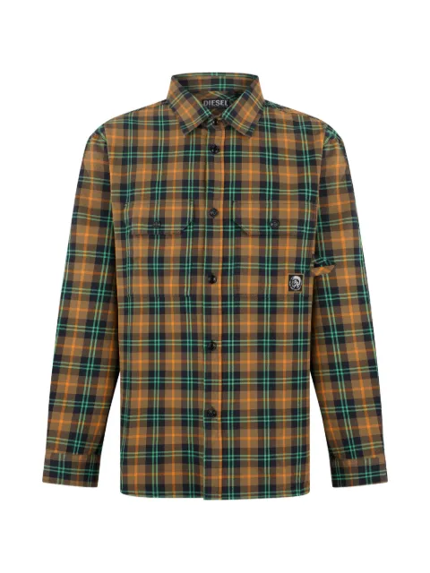 Diesel checked long-sleeve shirt