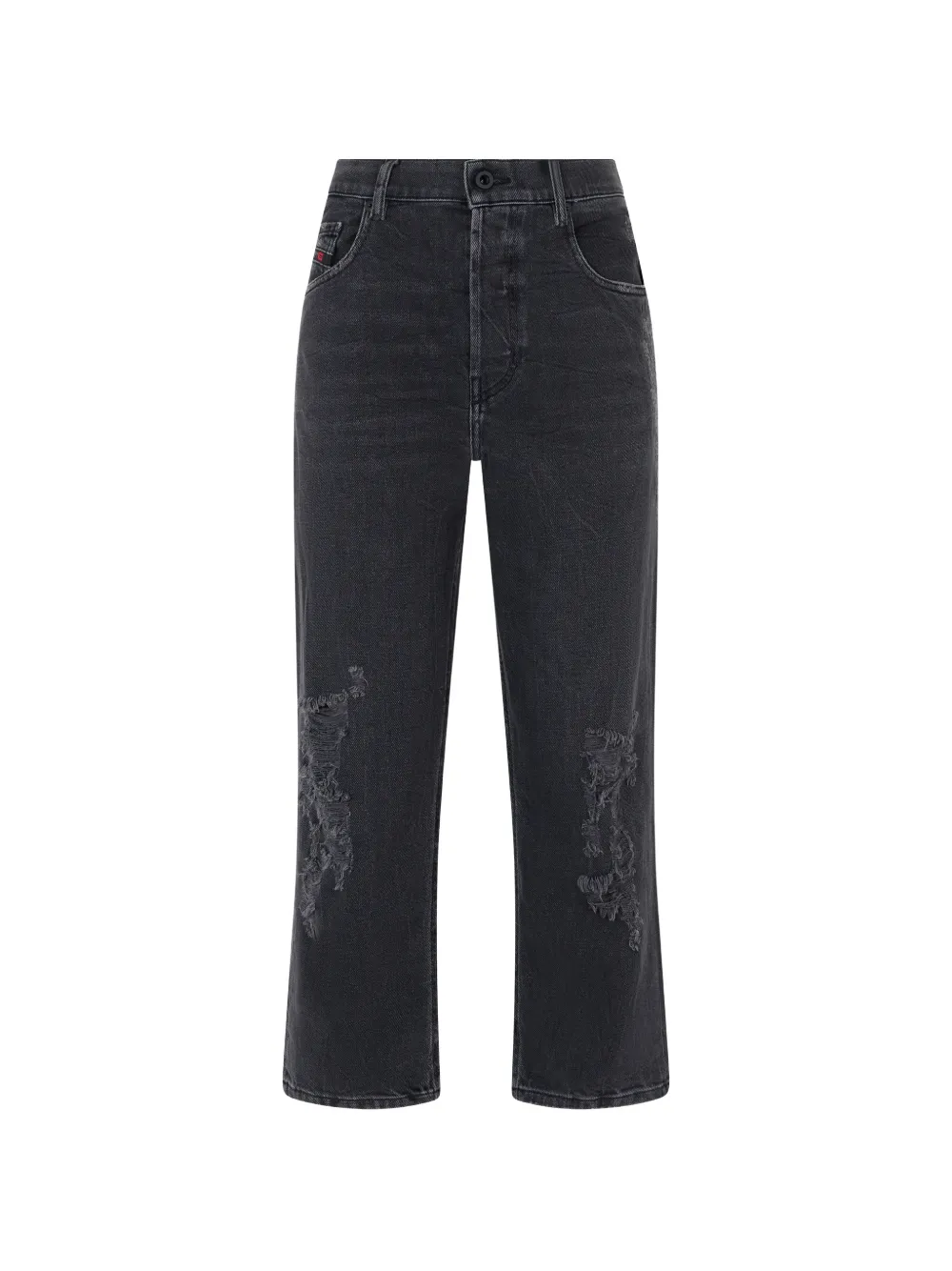 Diesel distressed wide-leg jeans - Grau