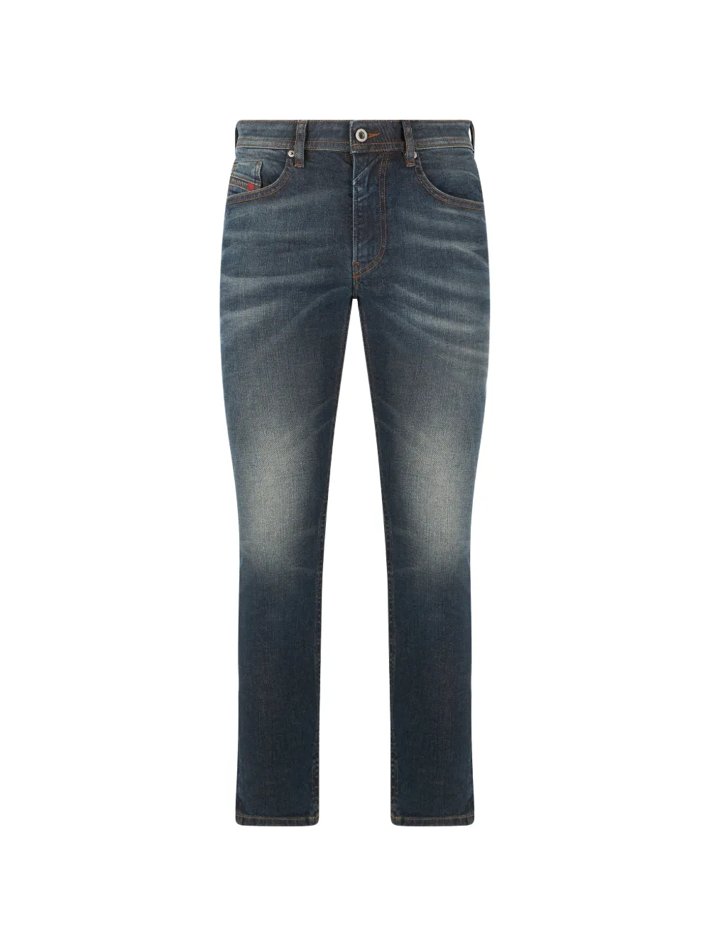 Diesel faded-effect five-pocket jeans - Blu