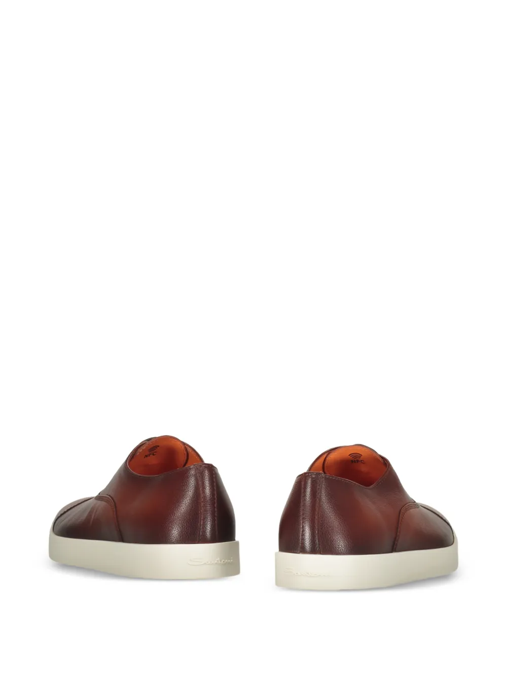 Santoni leather oxford sneakers Bruin