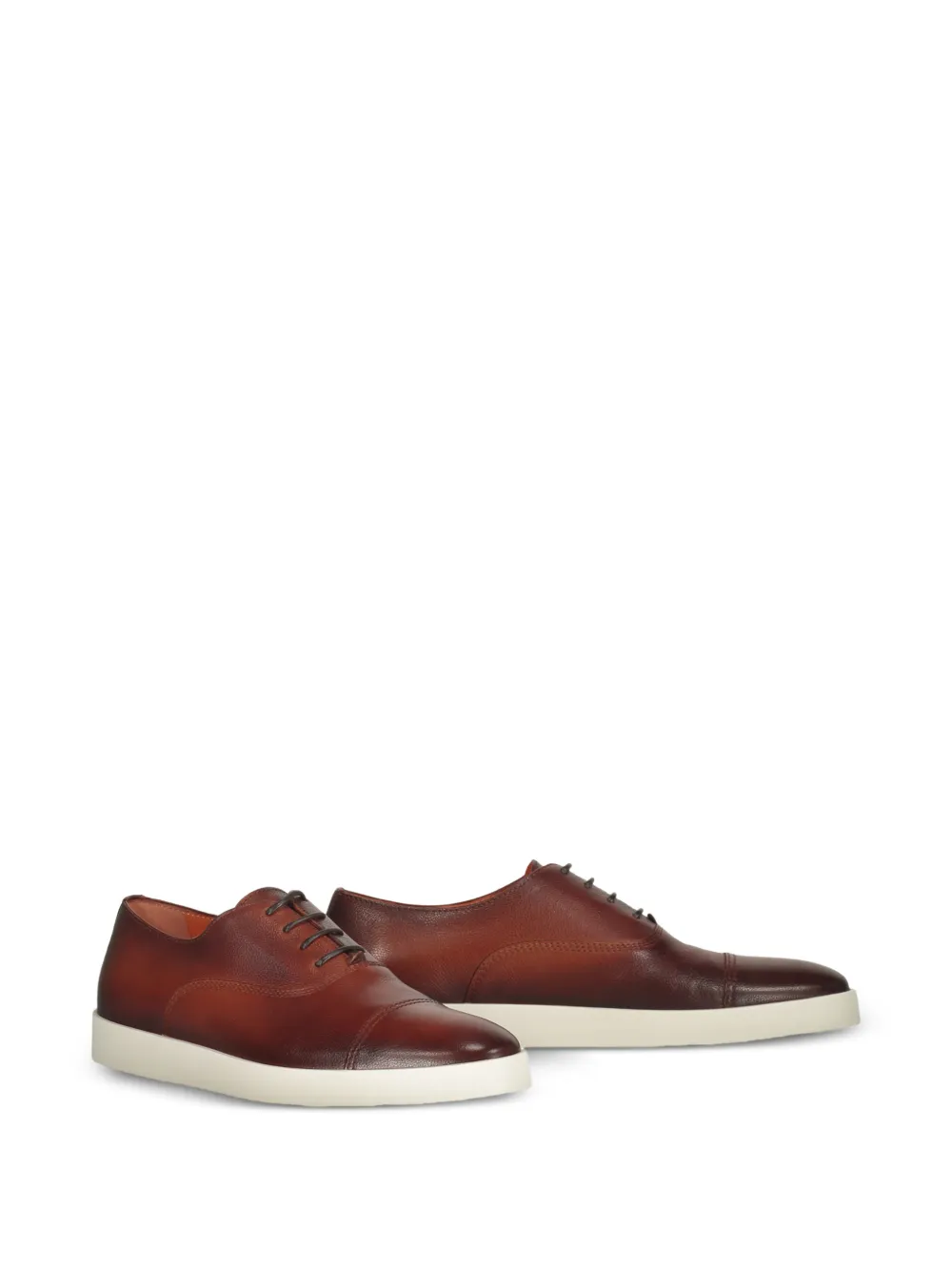 Santoni leather oxford sneakers Bruin