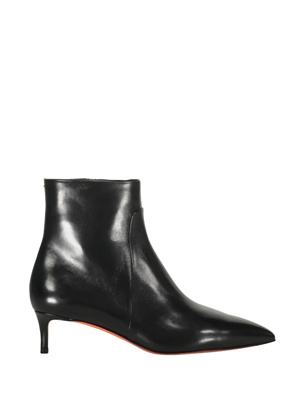 Santoni pointed-toe leather ankle boots - Schwarz
